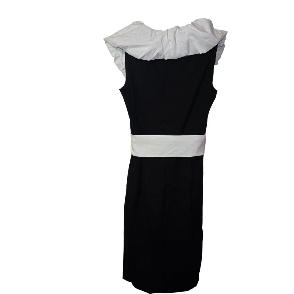 NUE by Shani Body Architecture Ruffle Collar Shapewear Dress‎ Gothic 12 NEW